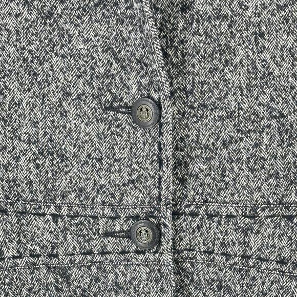 Cabi Equestrian Wool Gray Herringbone Blazer Womens Size 8 Style #629 - Picture 2 of 9